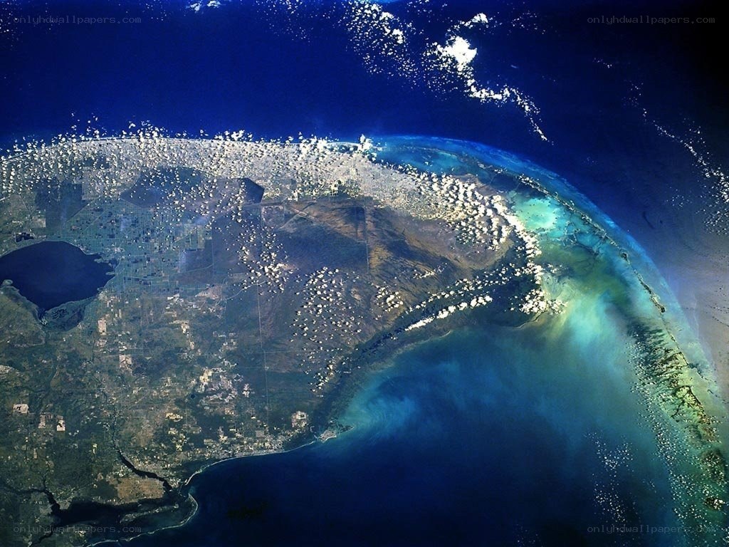 Earth from space view