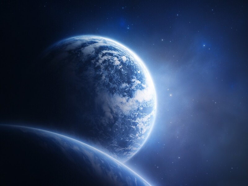 Earth from space view