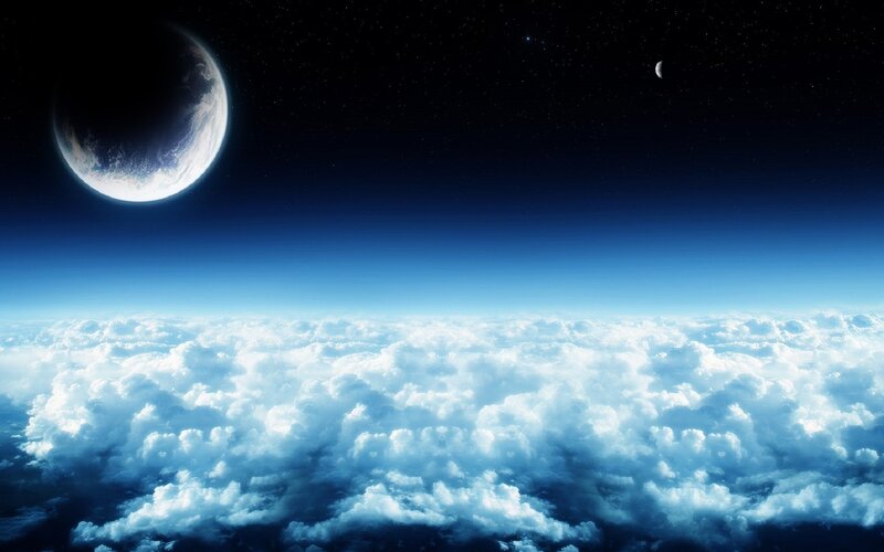 Earth from space view