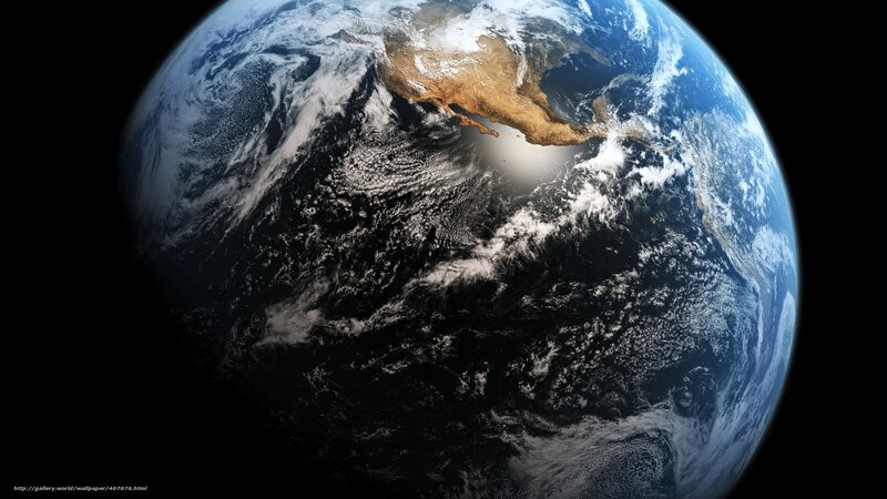 Earth from space view