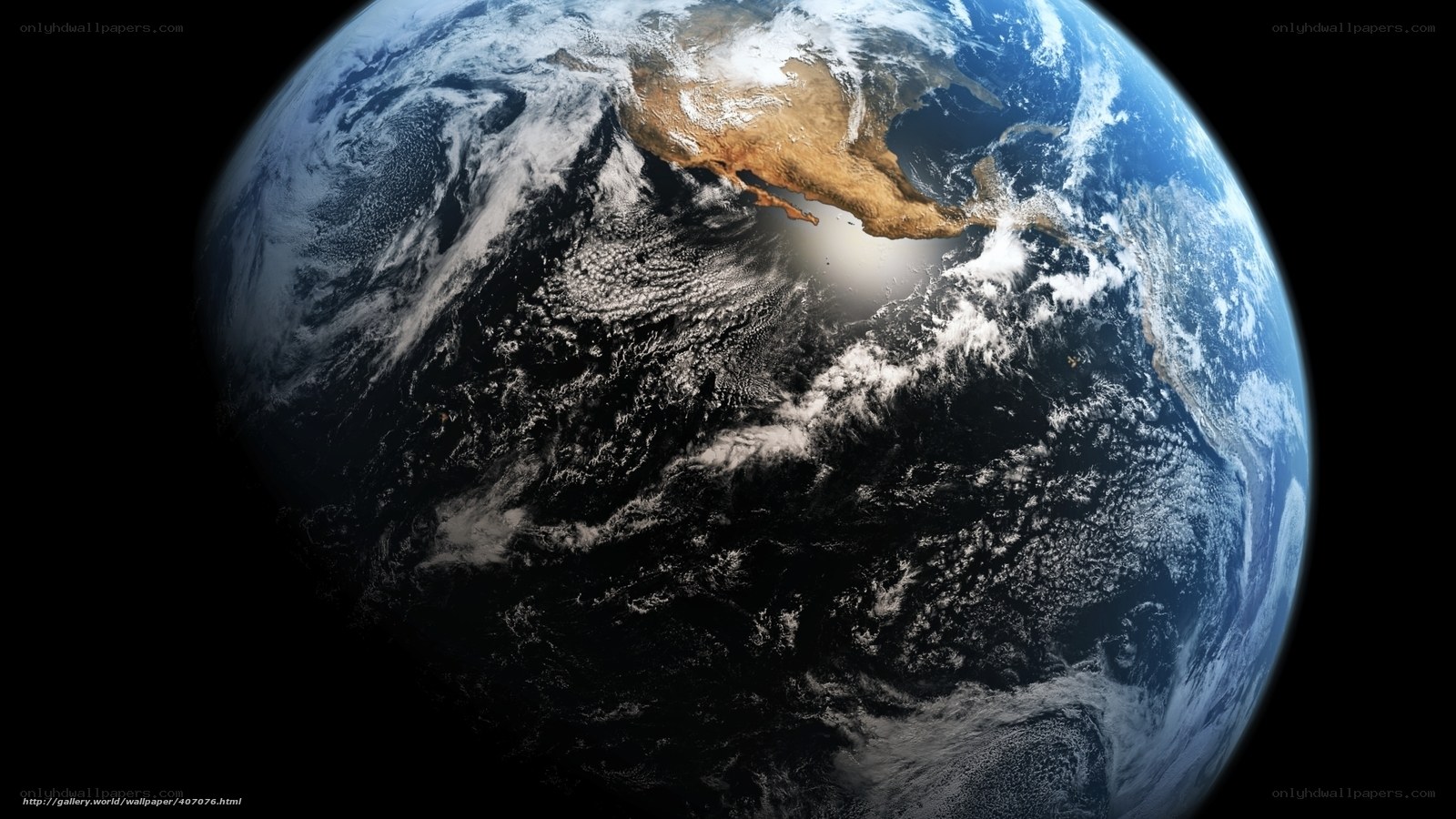 Earth from space view