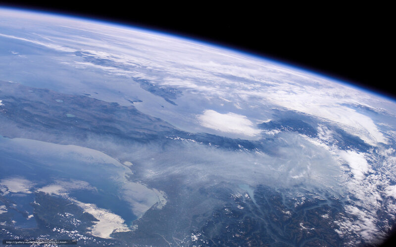 Earth from space view