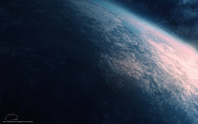Earth from space view