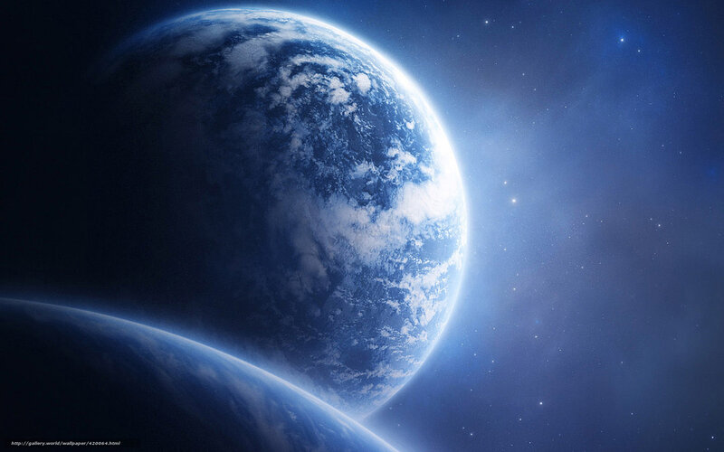 Earth from space view