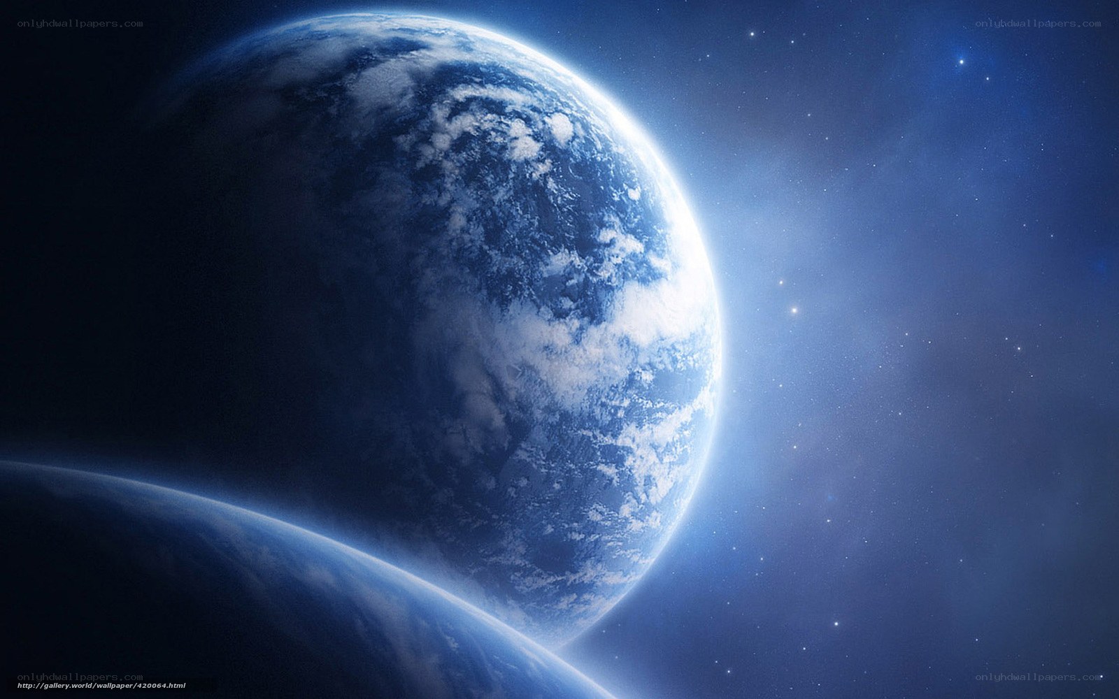 Earth from space view