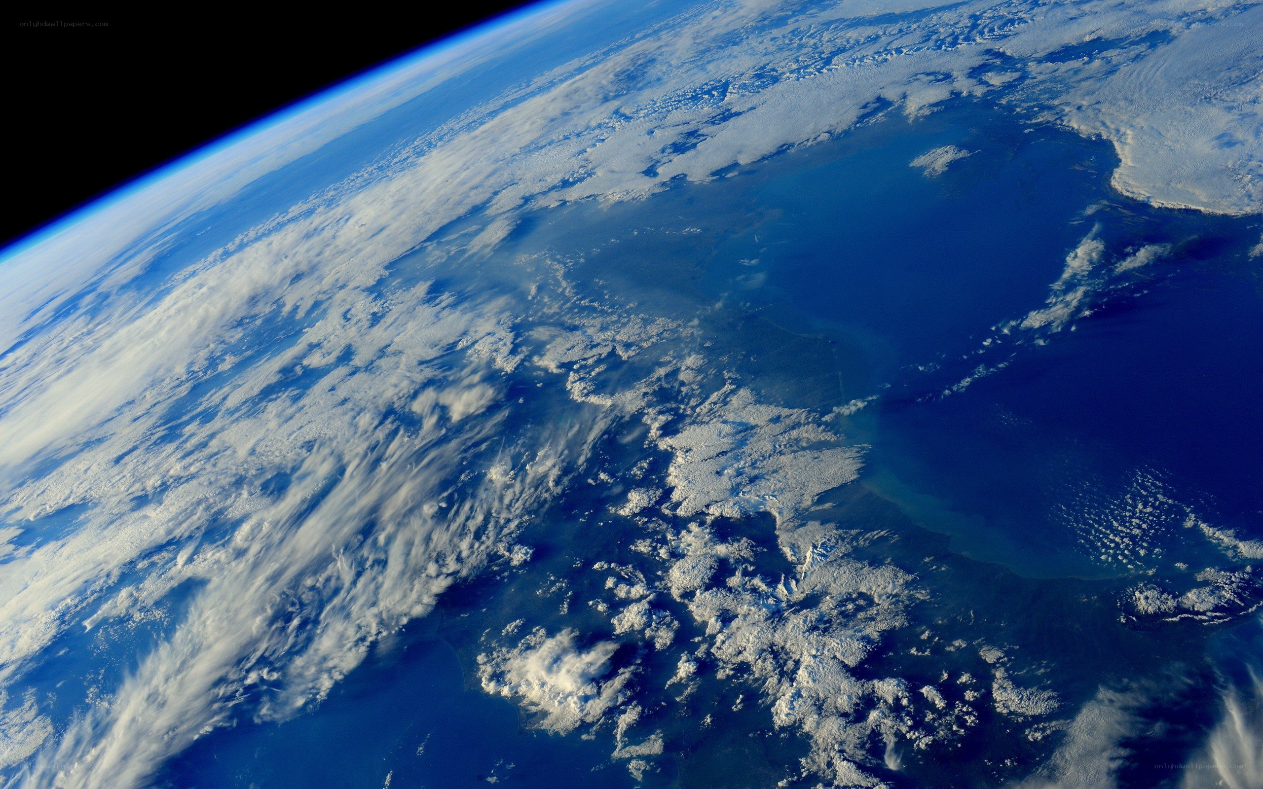 Earth from space view