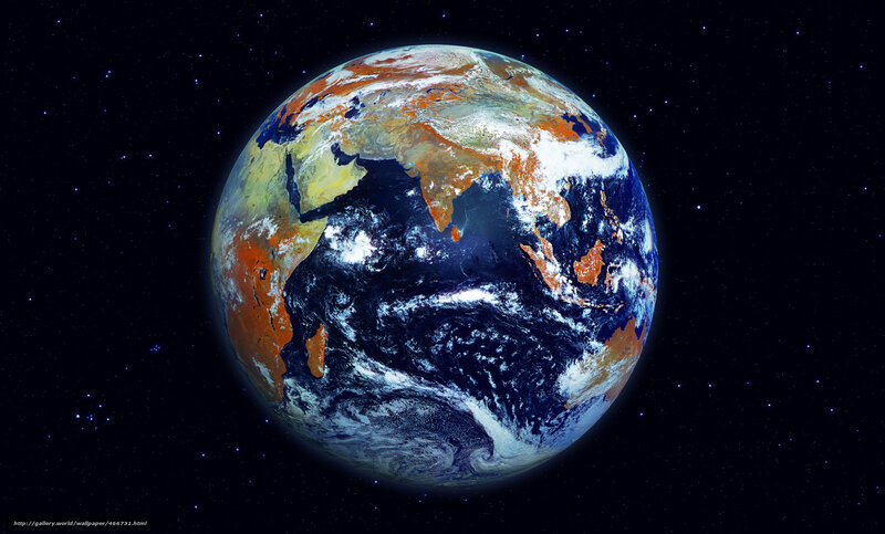 Earth from space view