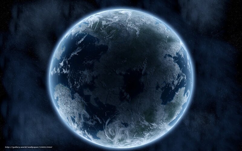 Earth from space view