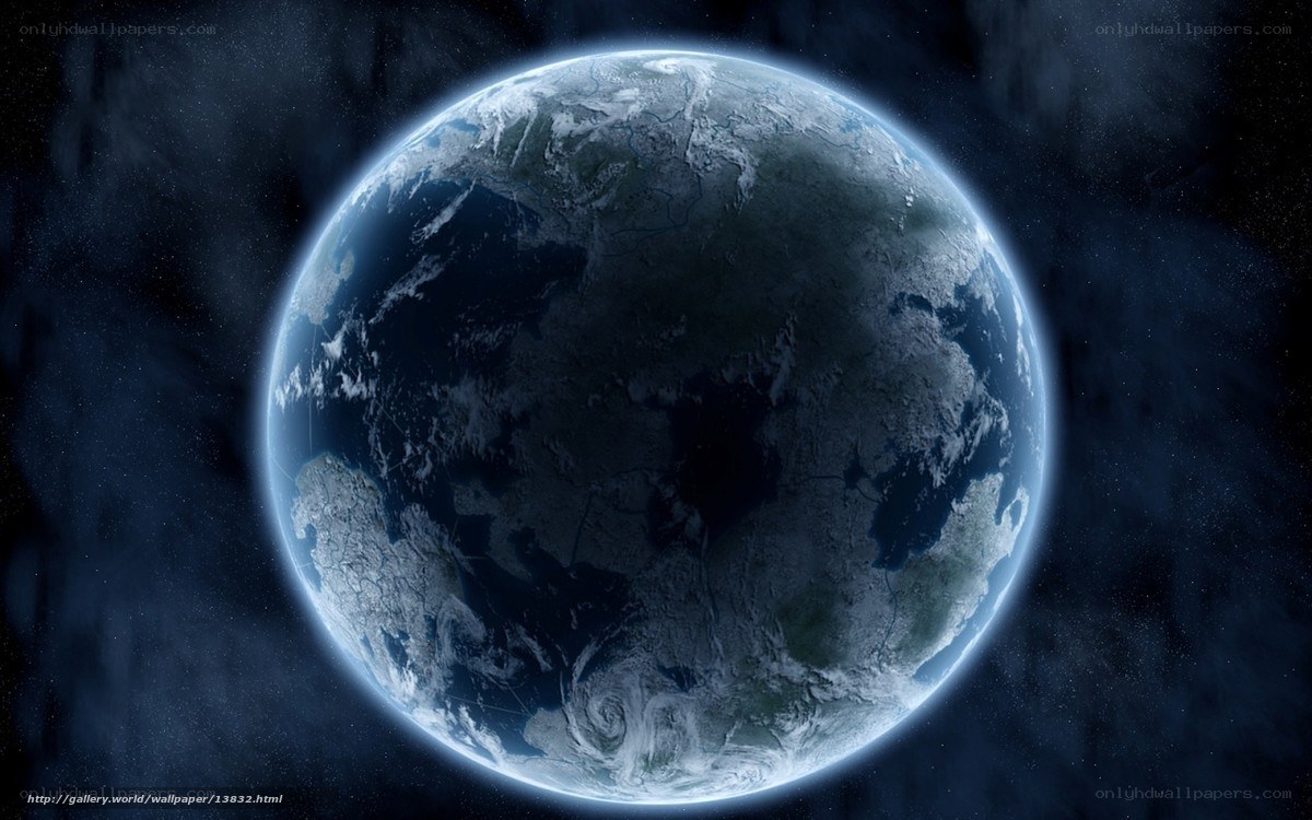 Earth from space view
