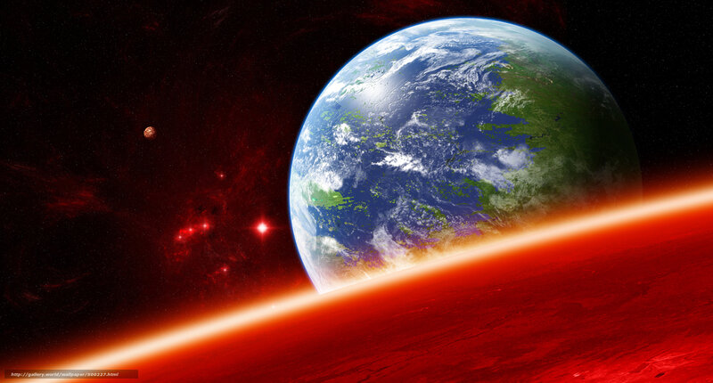 Earth from space view