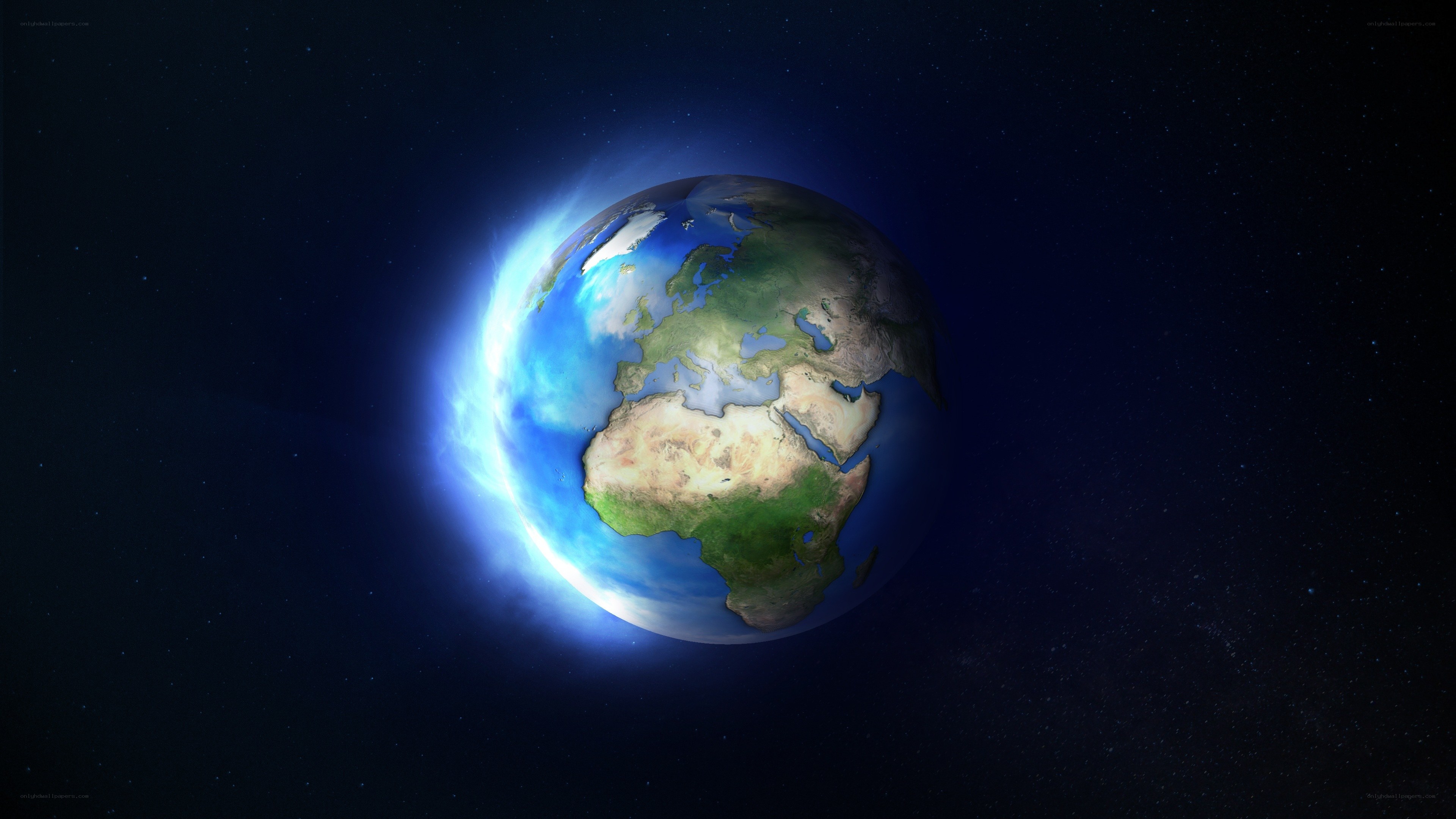Earth from space view