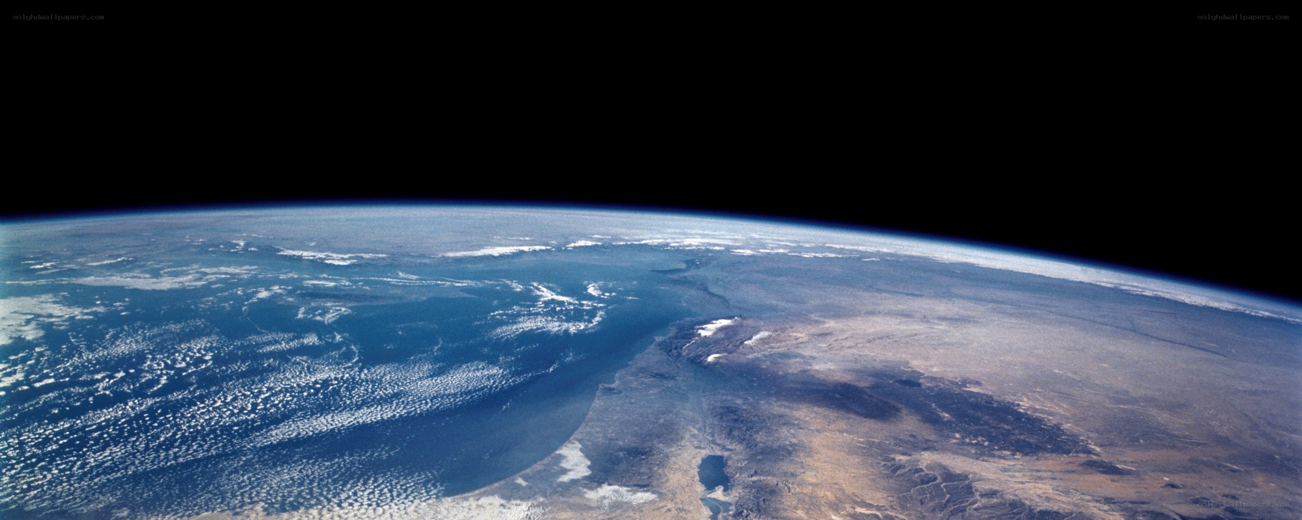 Earth from space view