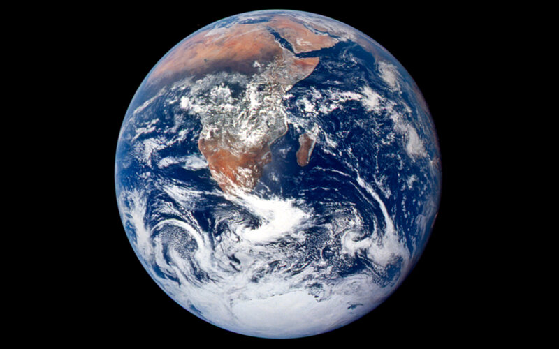 Earth from space view