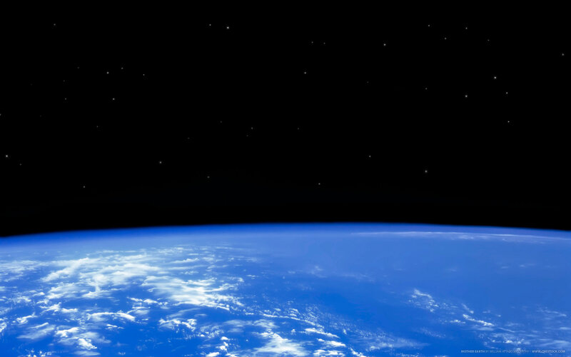 Earth from space view