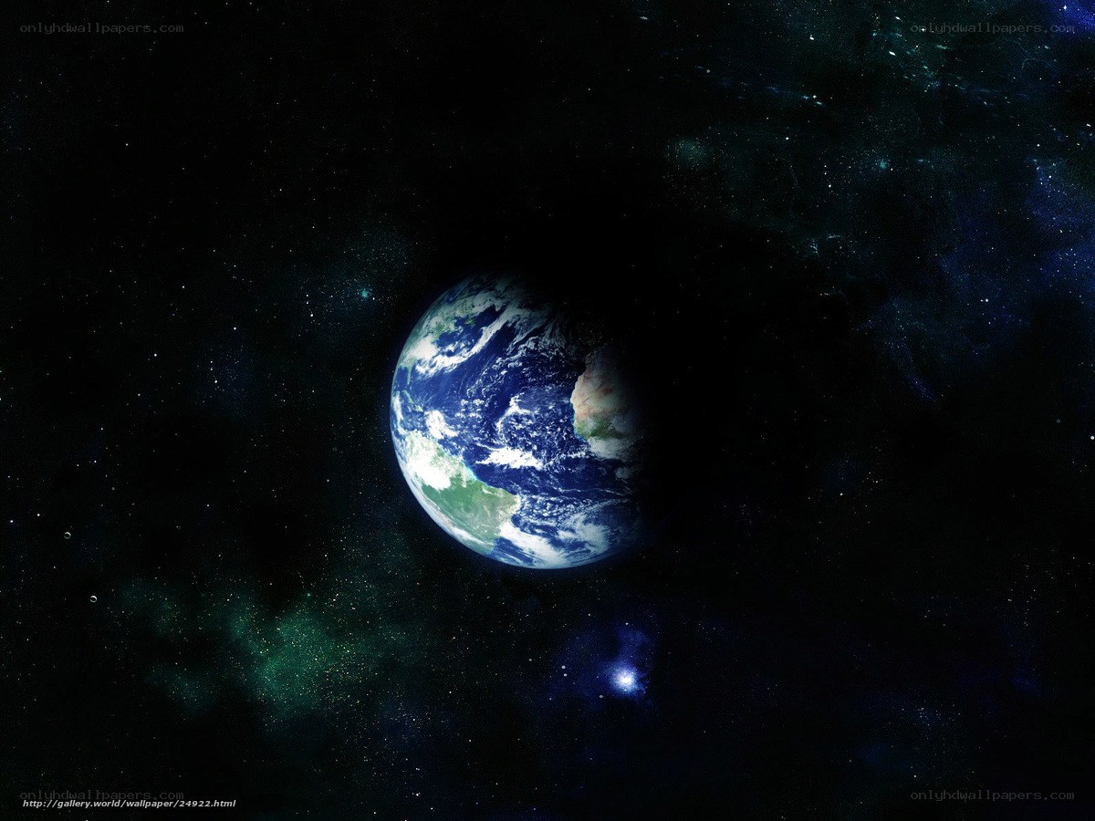 Earth from space view