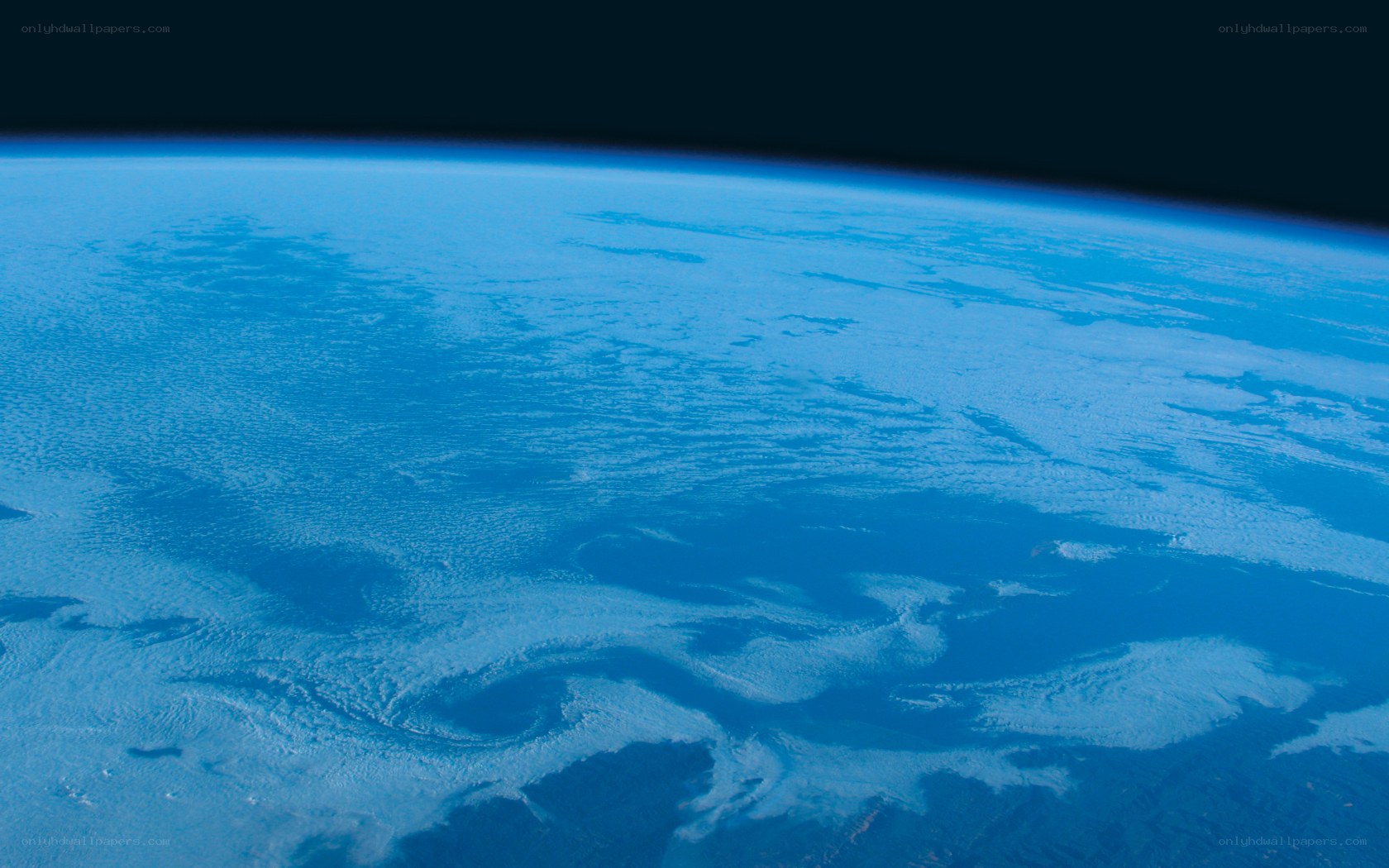 Earth from space view