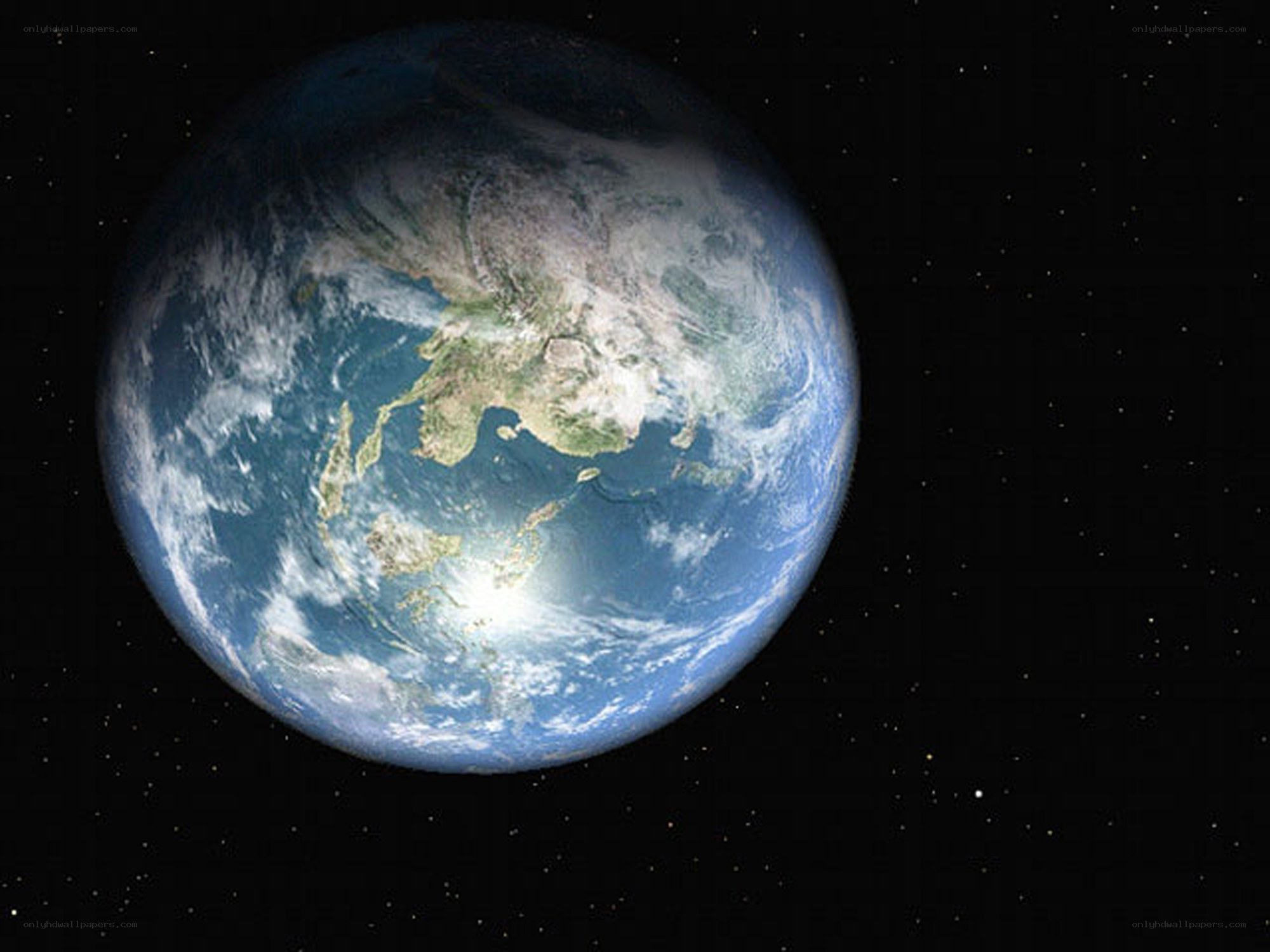 Earth from space view