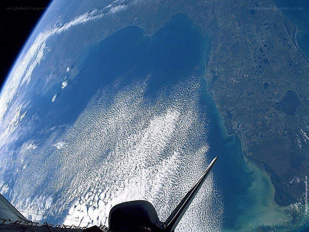 Earth from space view