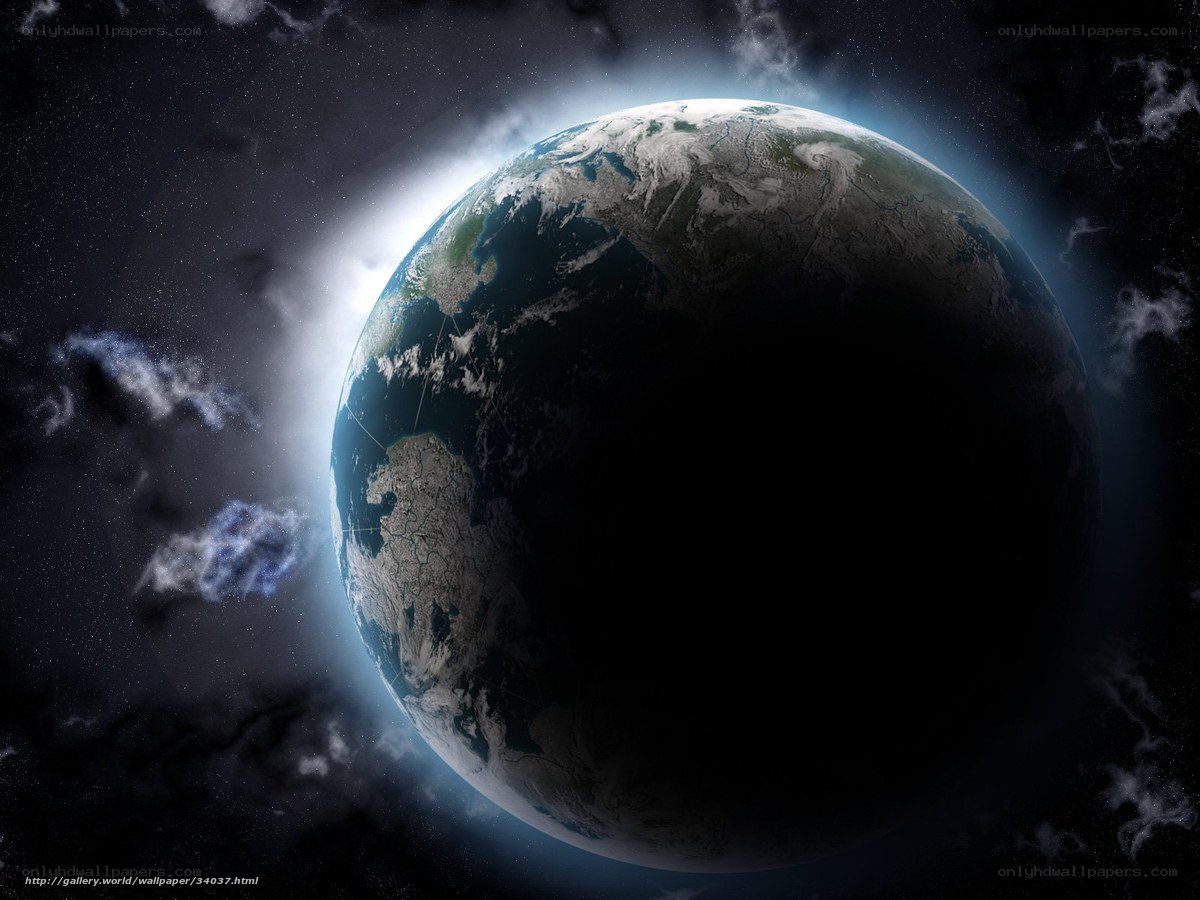Earth from space view