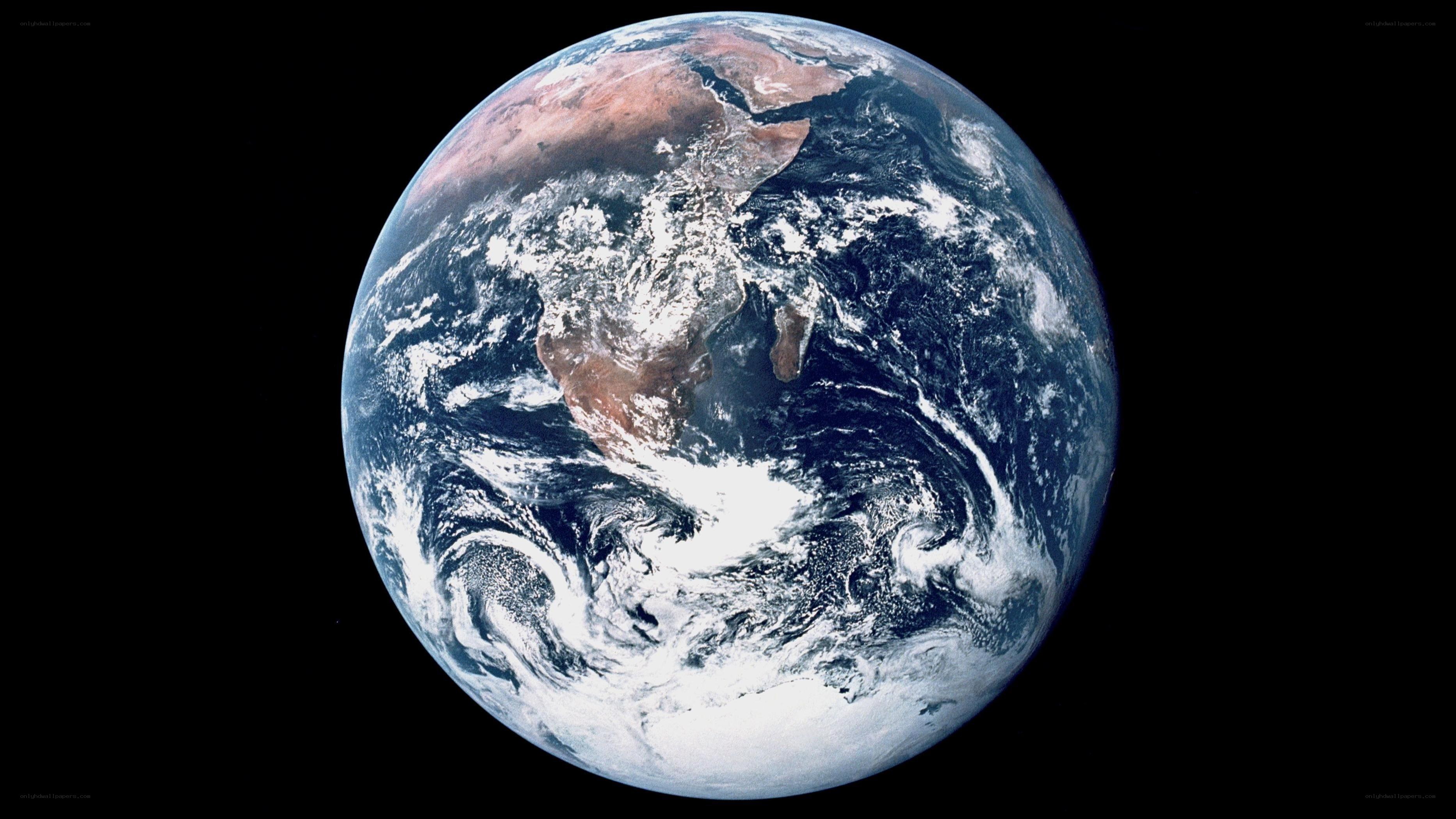 Earth from space view