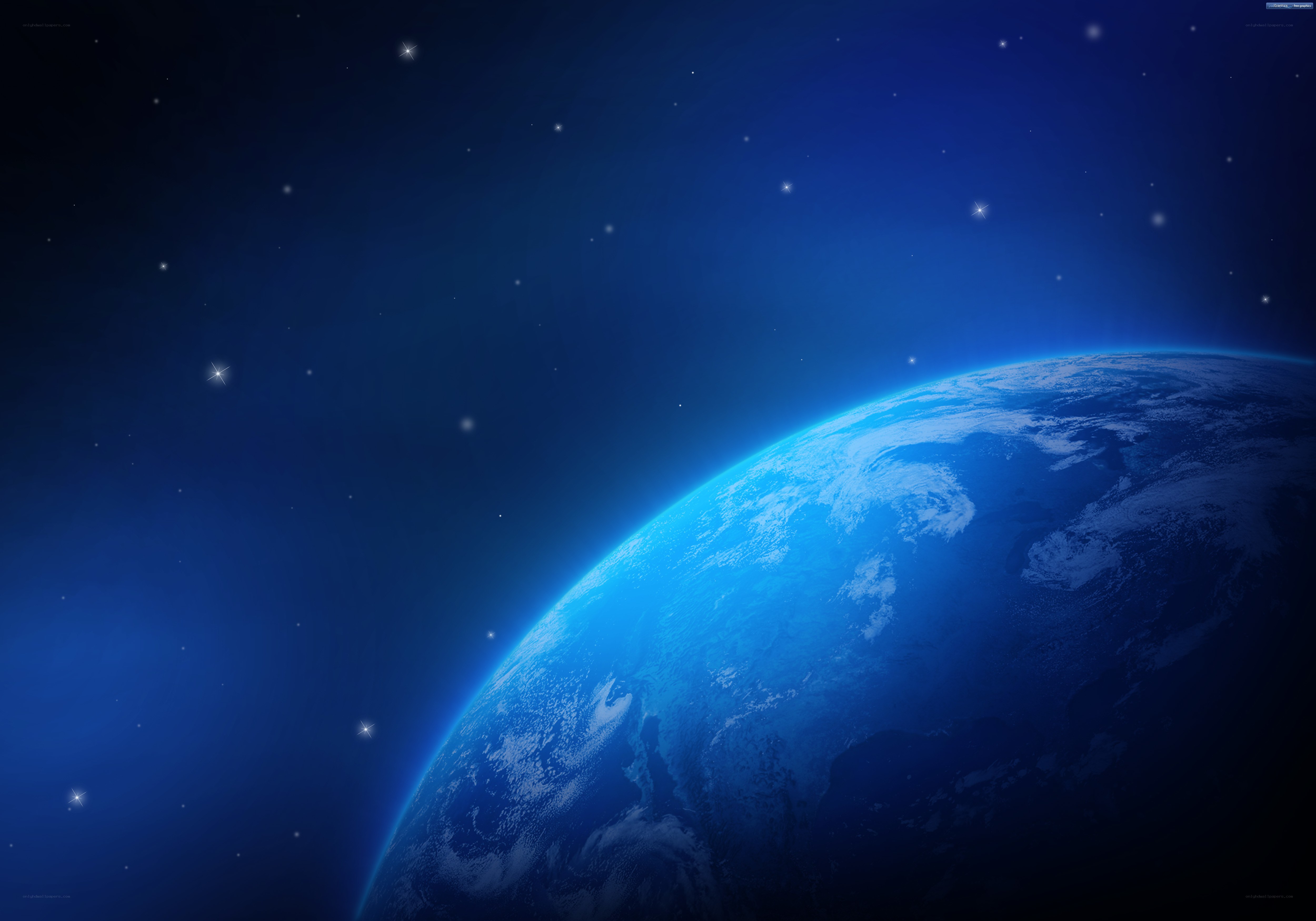 Earth from space view