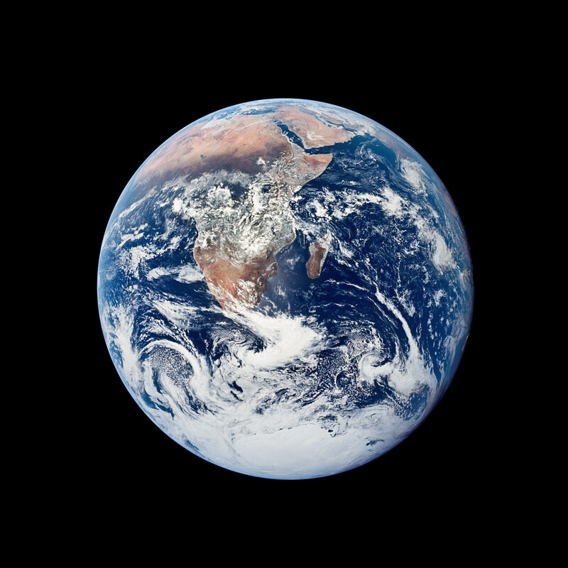Earth from space view