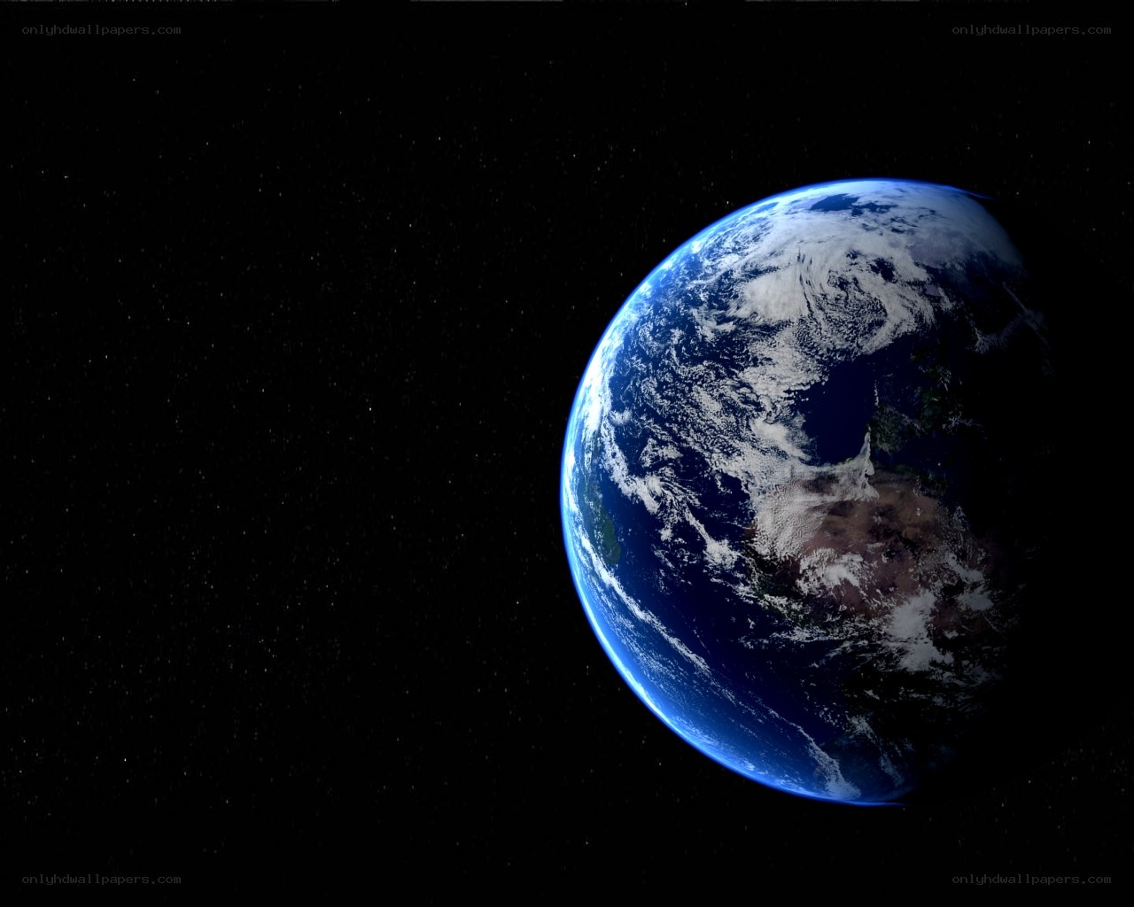 Earth from space view