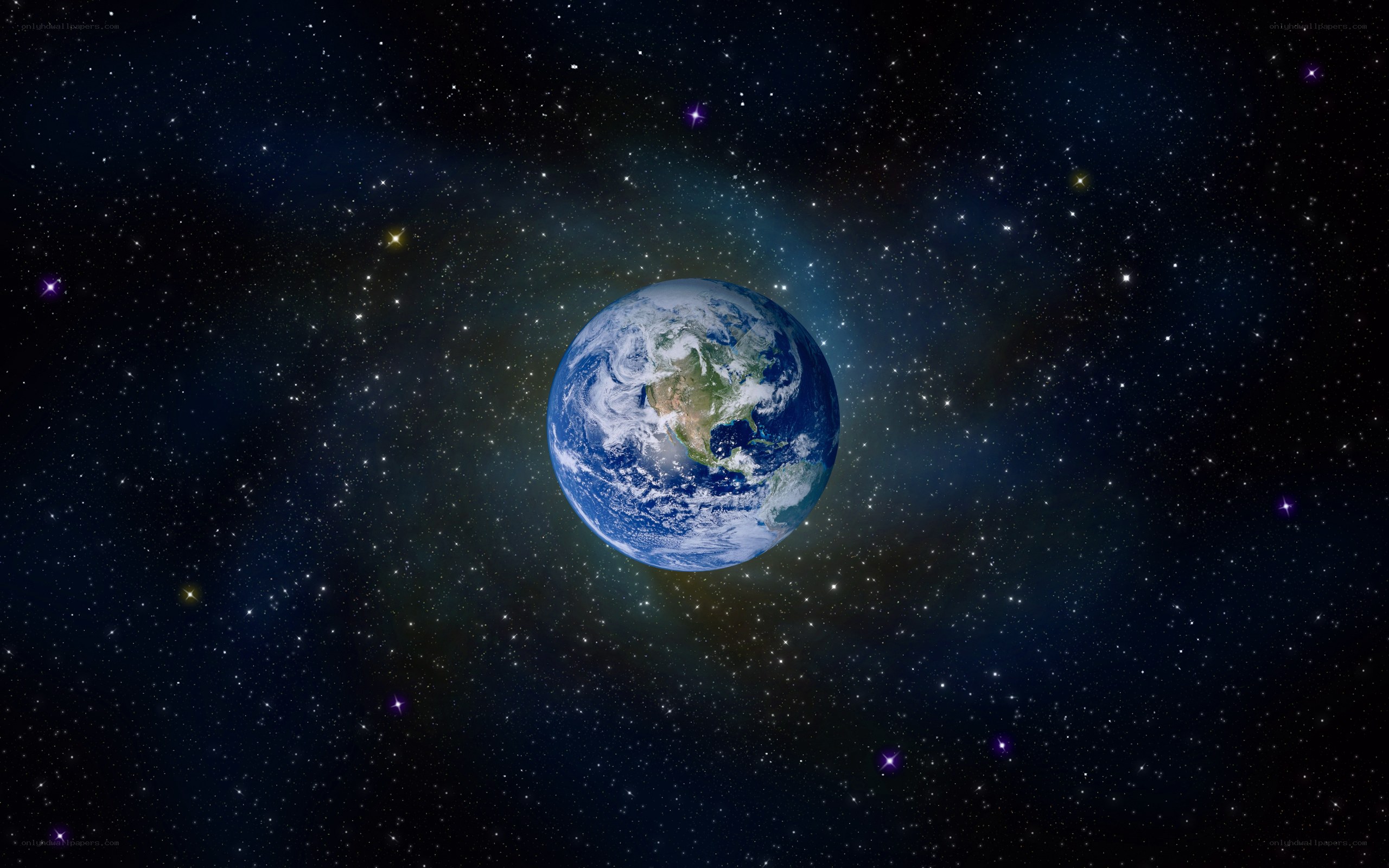 Earth from space view