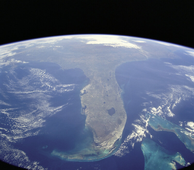 Earth from space view of Florida