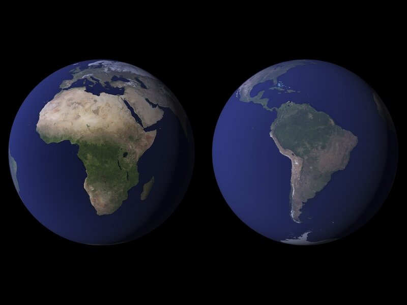 Earth from space views