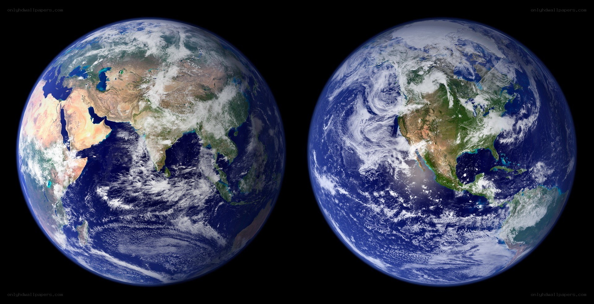 Earth from space views