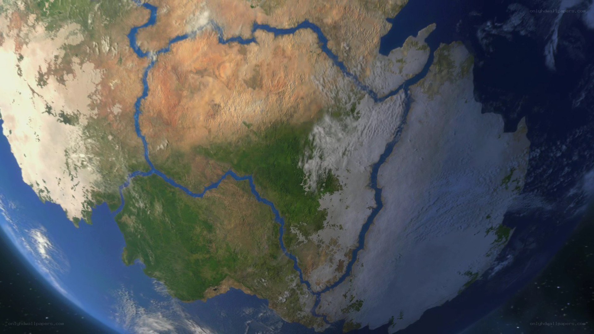 Earth from space with Africa