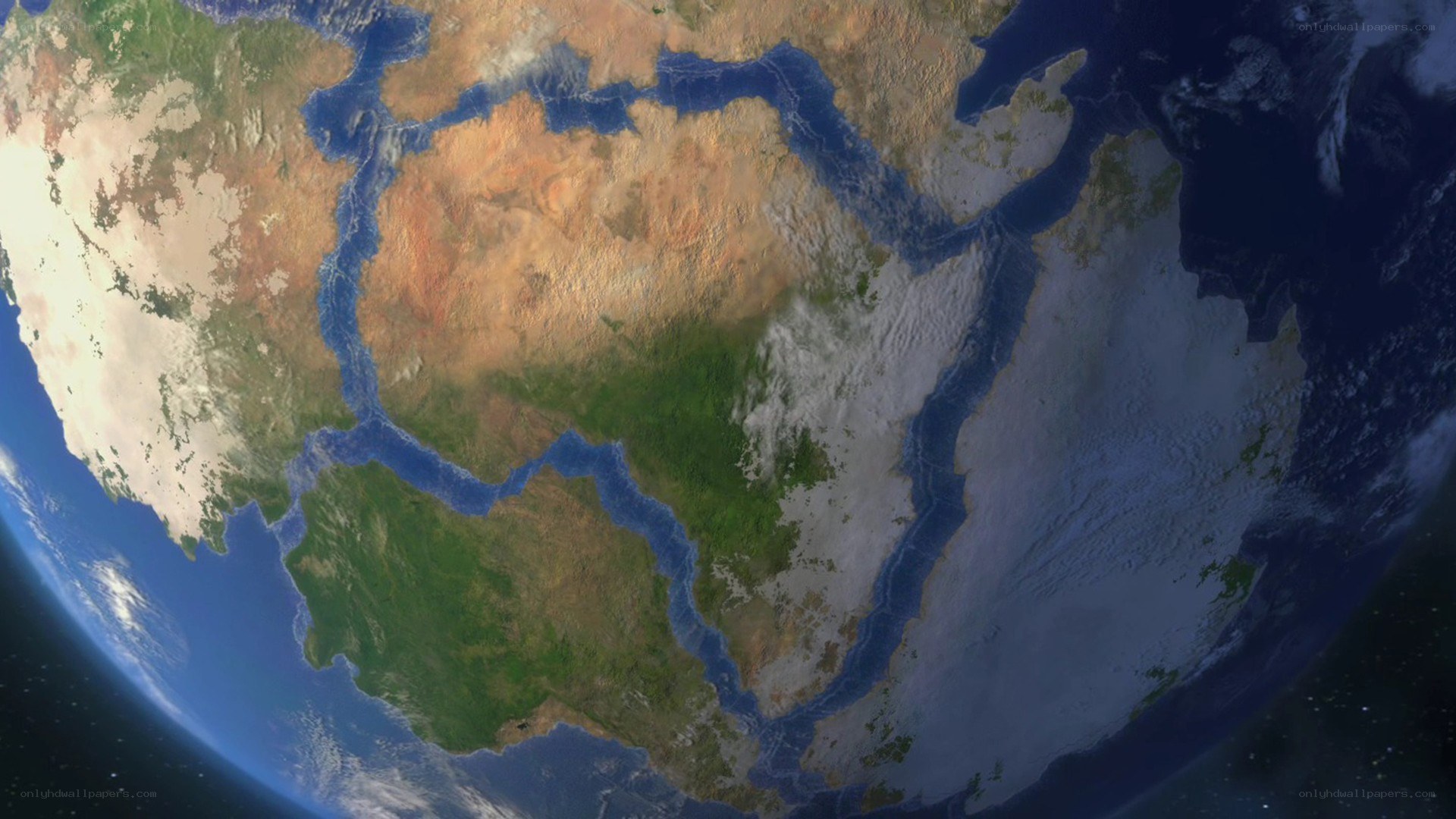 Earth from space with Africa