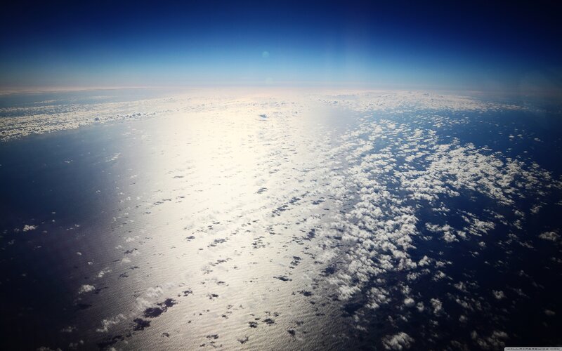 Earth from space with clouds