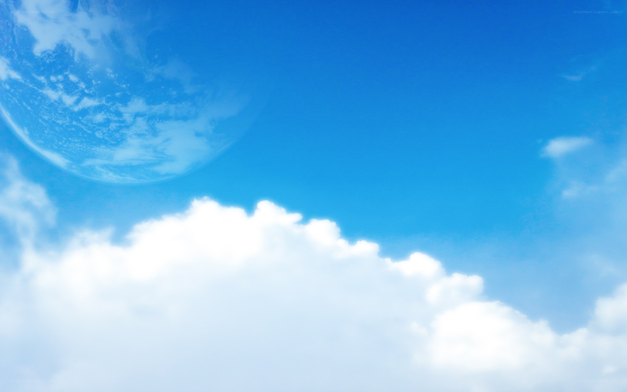 Earth from space with clouds