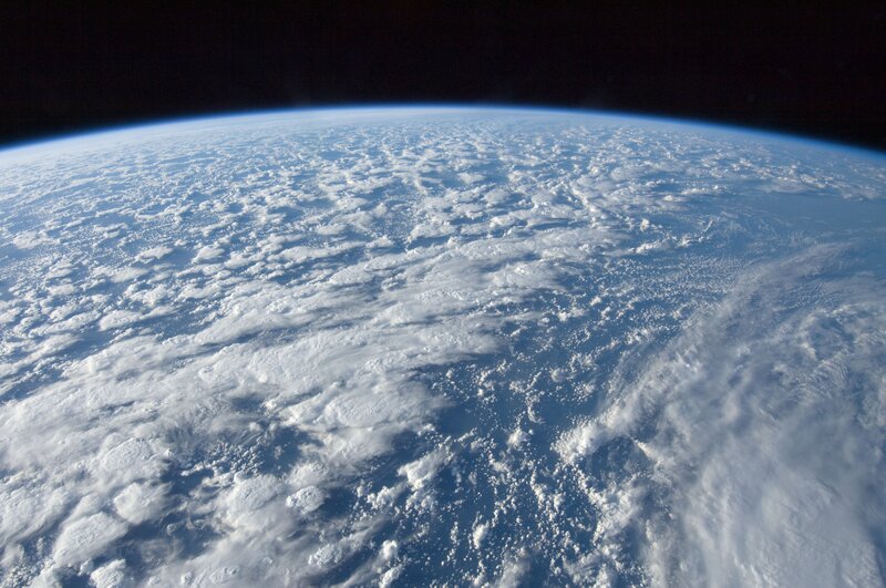 Earth from space with clouds
