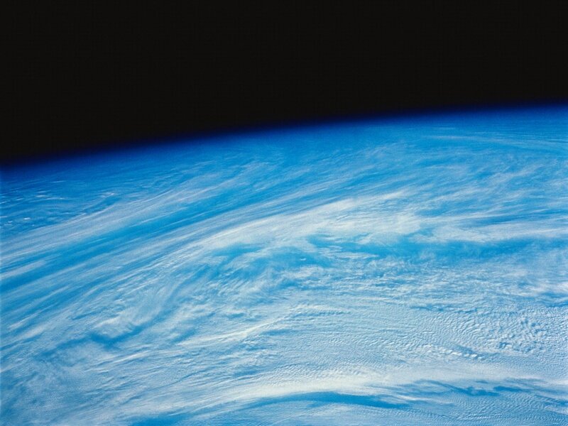 Earth from space with clouds