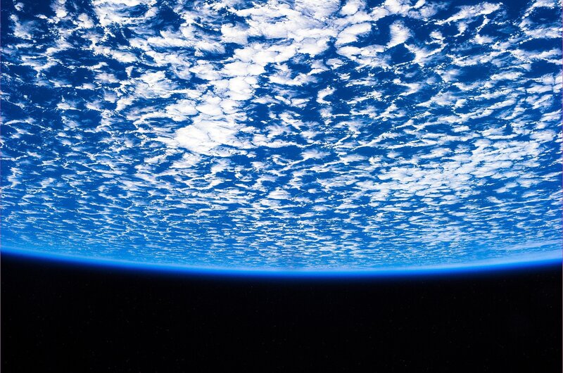Earth from space with clouds