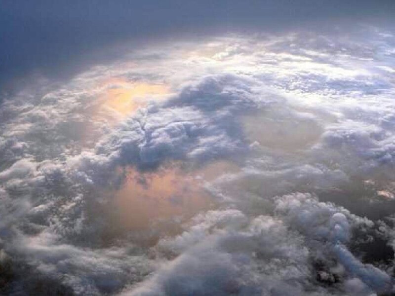 Earth from space with clouds