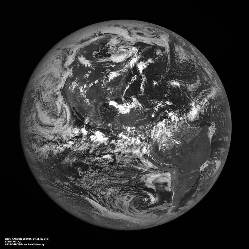 Earth from space with clouds