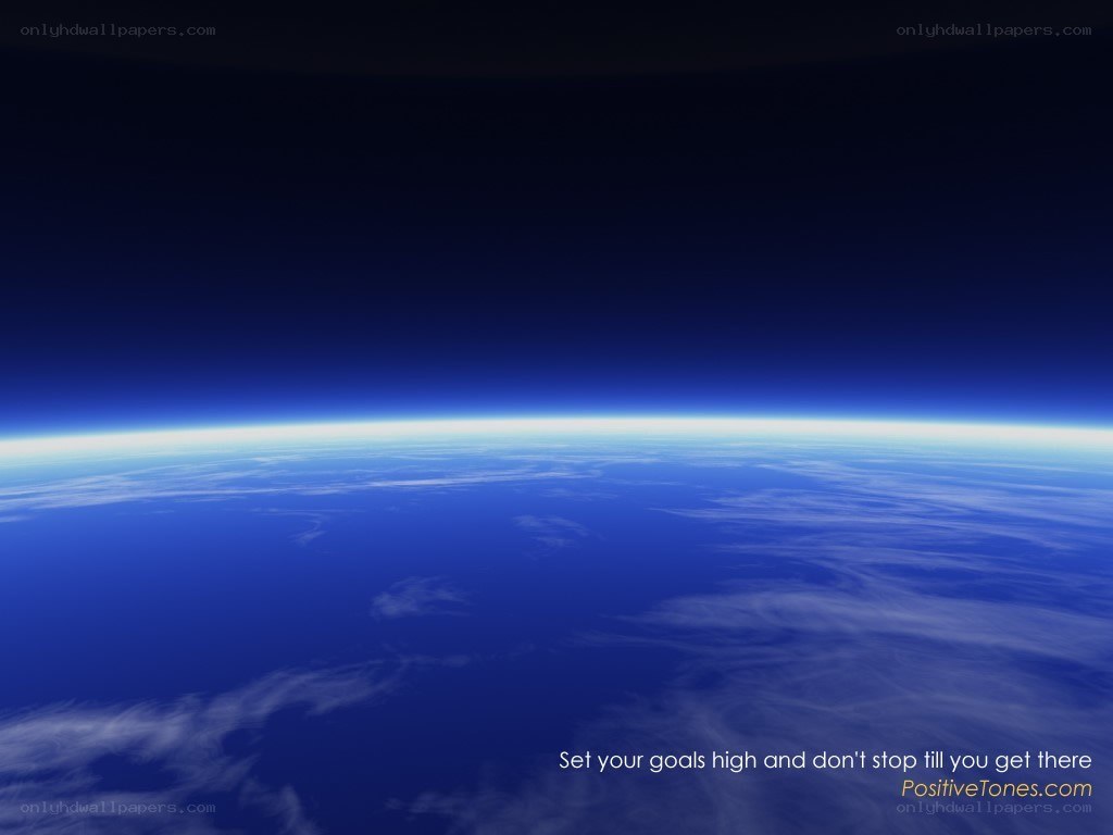 Earth from space with quote