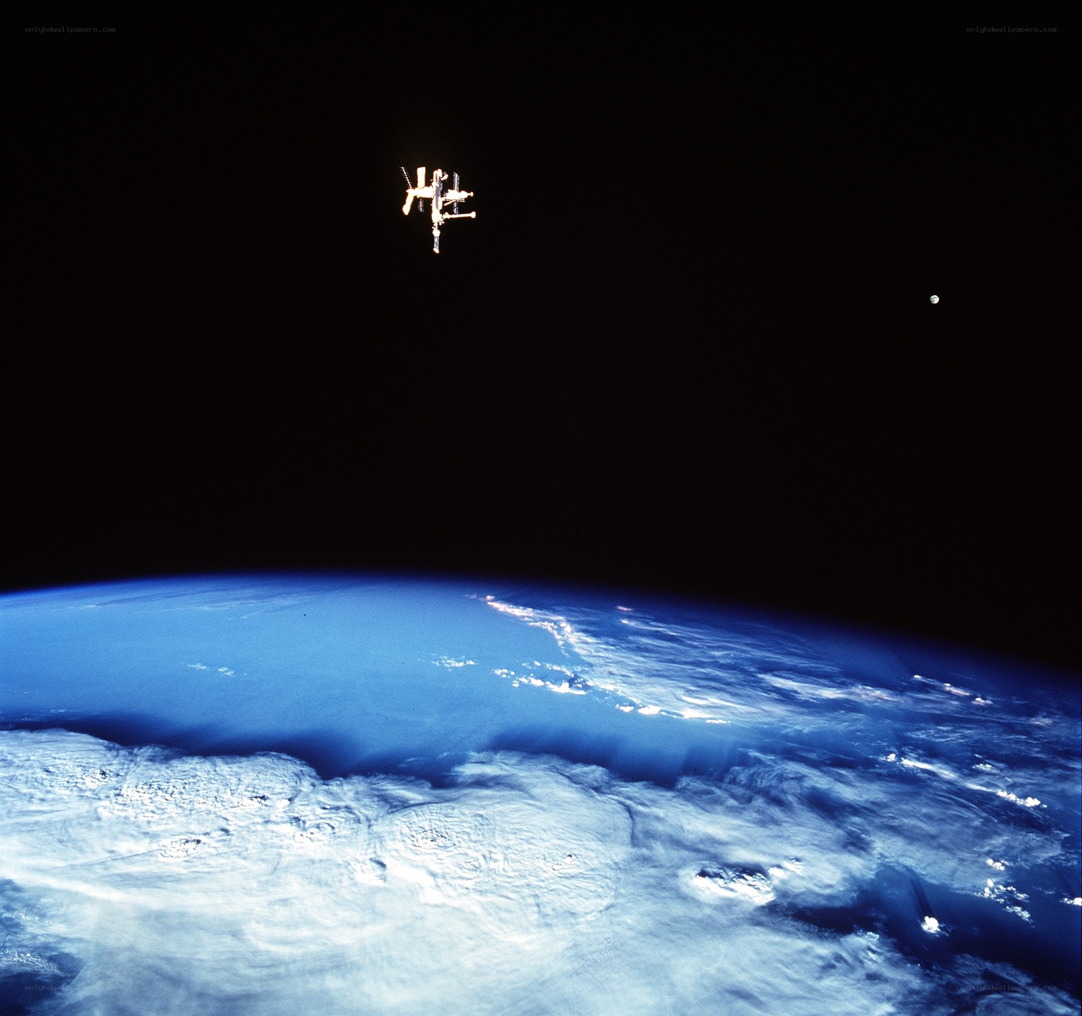 Earth from space with satellite