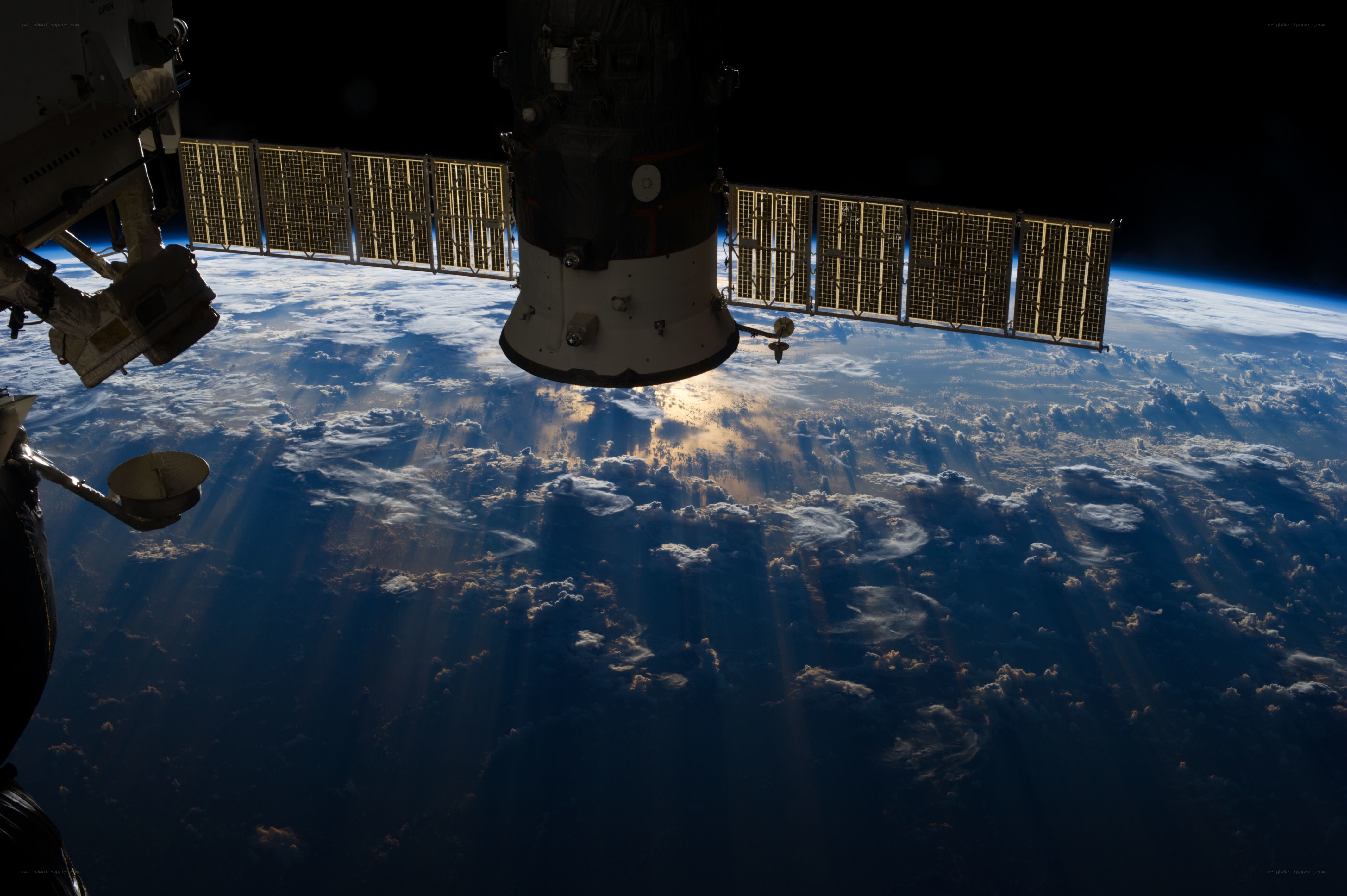 Earth from space with satellite