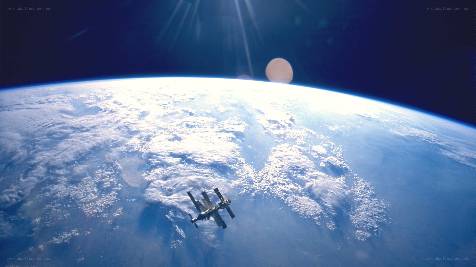 Earth from space with satellite