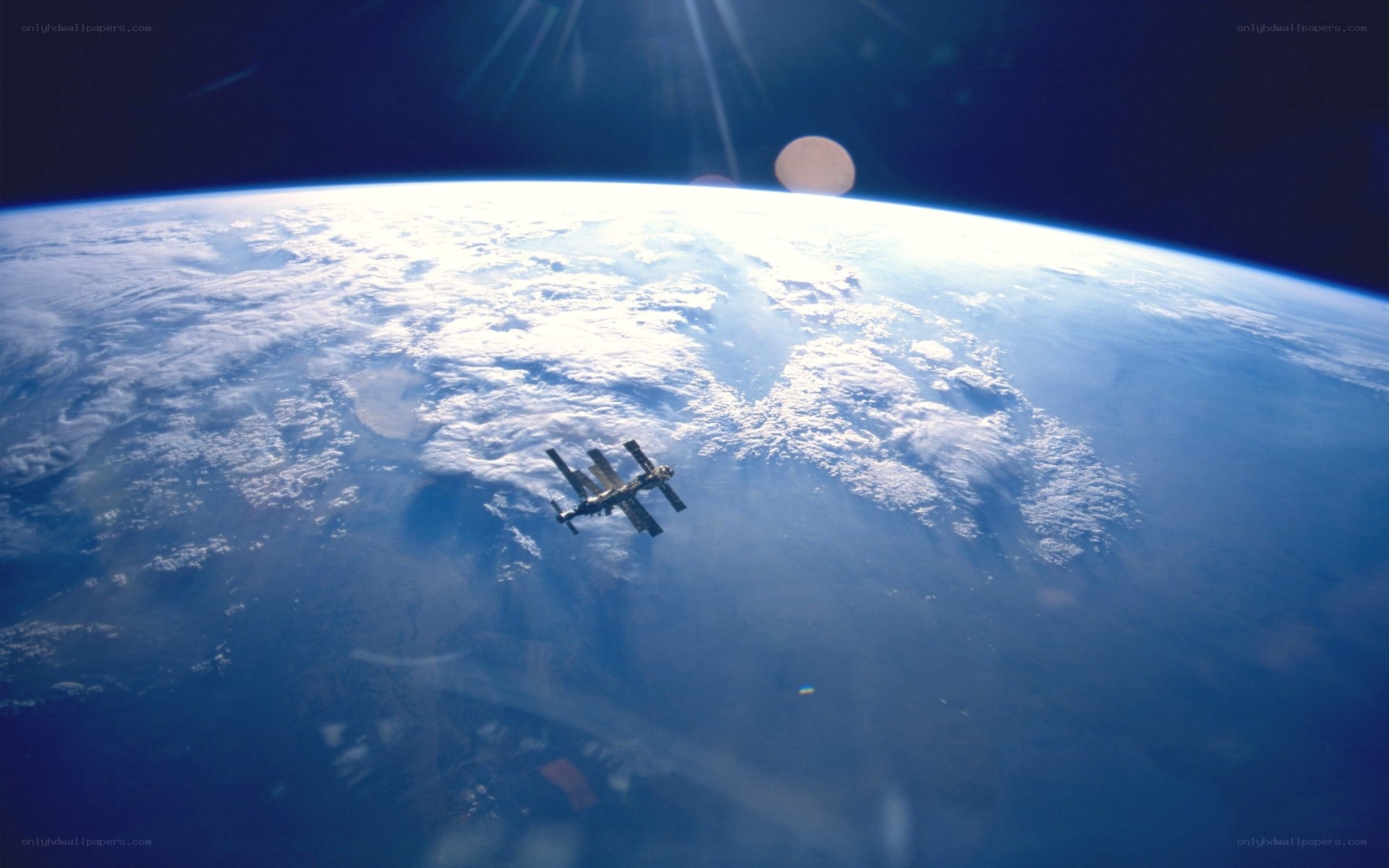 Earth from space with satellite