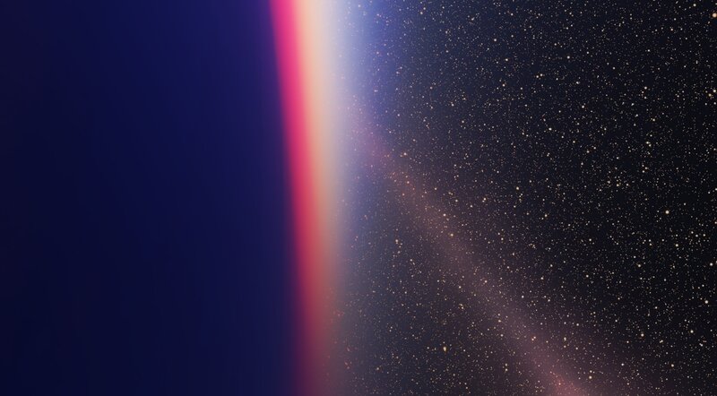 Earth from space with stars