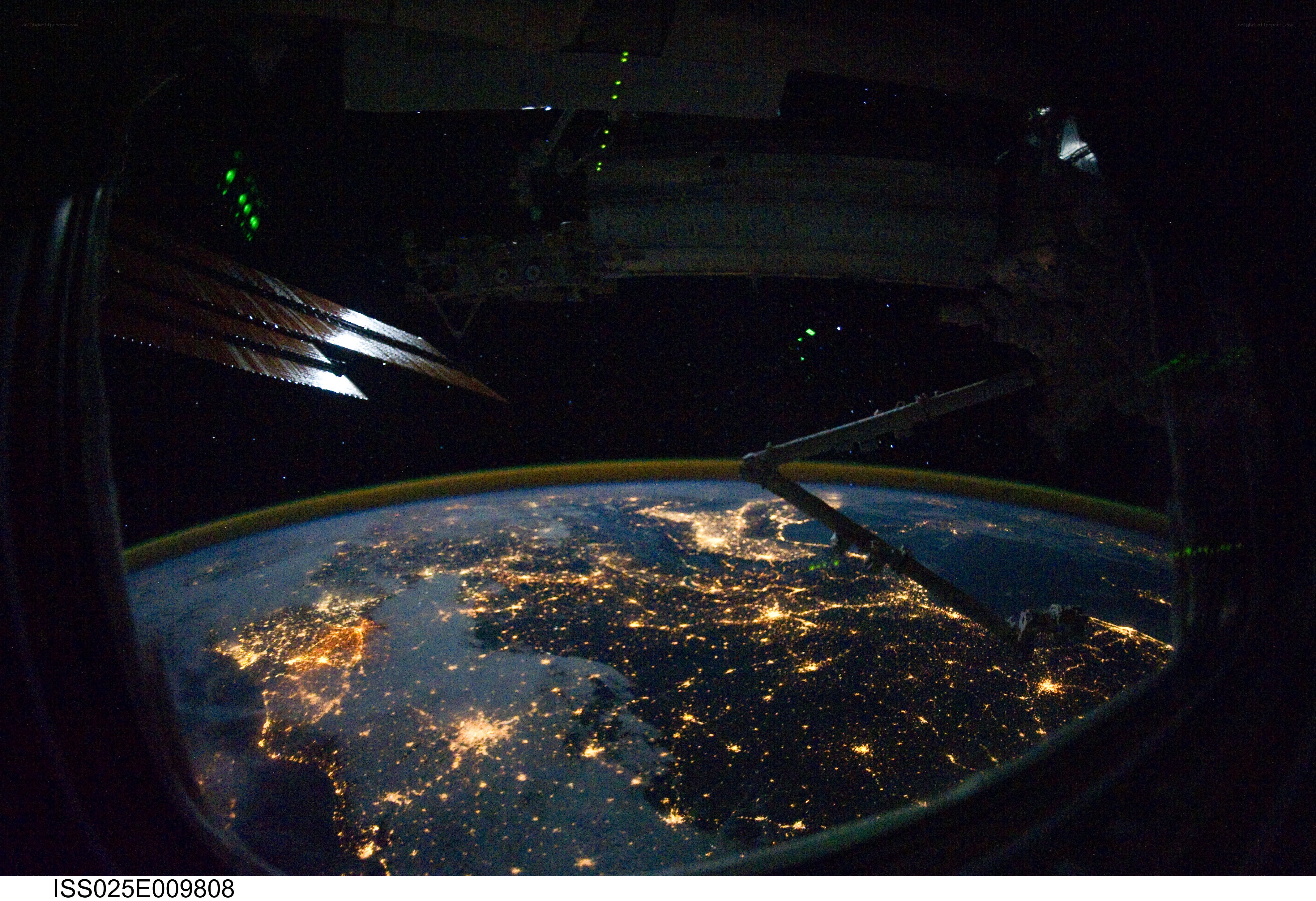 Earth from the ISS at night