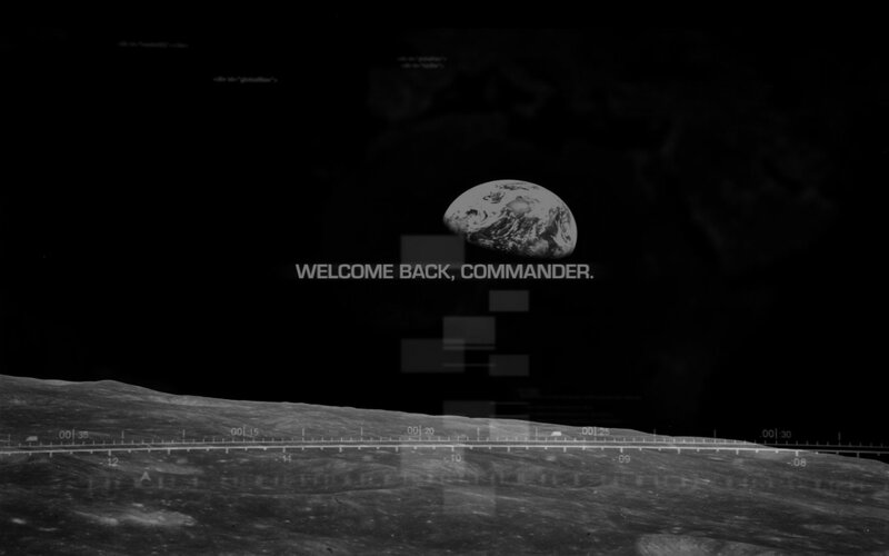 Earth from the Moon — Black, Dramatic, Digital Art