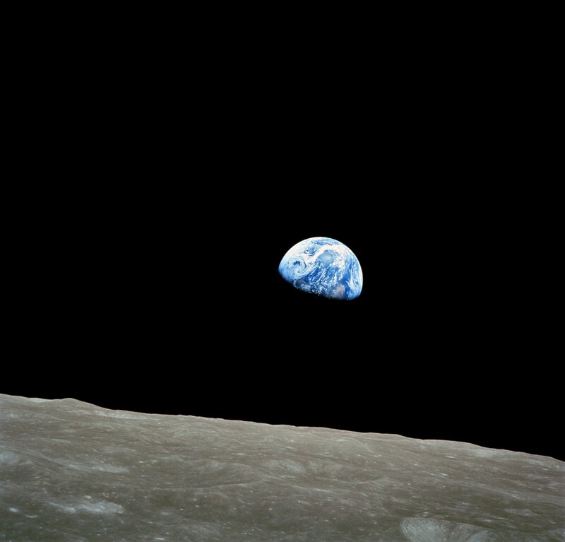 Earth from the Moon — Black