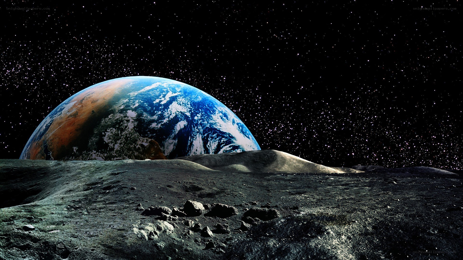 Earth from the Moon's surface